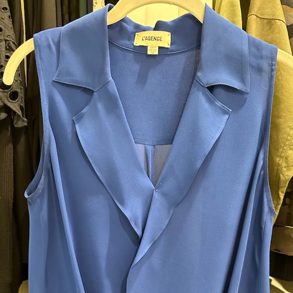L'Agence Freja Blouse in Cobalt Blue Size XS - Picture 1 of 4
